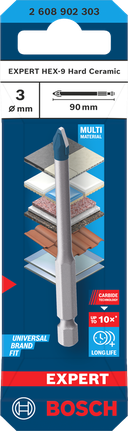 Mata Bor Keramik Keras Bosch EXPERT HEX-9 3 x 90 mm.